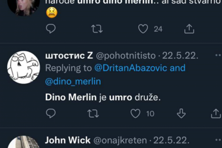 Korisnici društvenih mreža sahranili živog Dina Merlina