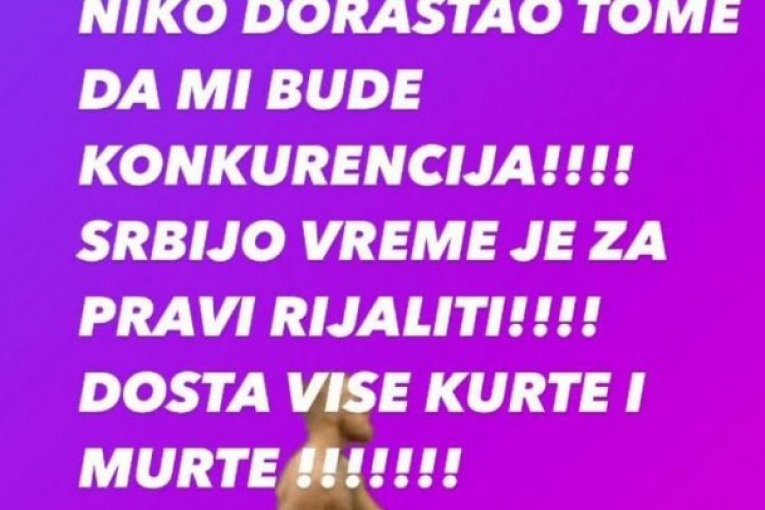 Gastoz na Instagramu otikrio da ulazi u Zadrugu