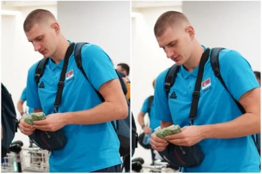 JOKIĆ PREBROJAVA EVRE - HIT FOTKE SA AERODROMA! As Srbije se preračunavao pred put na EP: "SEVALE" STOTKE!