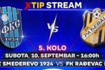 Peto kolo Srpske lige – grupa Zapad, samo na Xtip Stream-u!