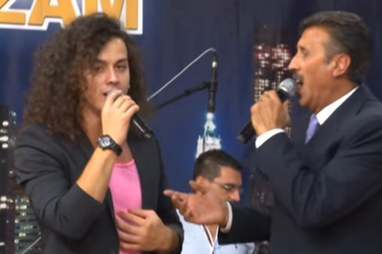 Adam Labunski sa ocem Ibrom 2014. godine