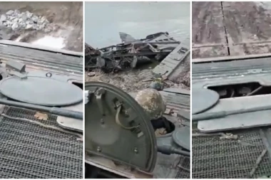 Jugoslovensko borbeno vozilo M-80A u ofanzivi kod Hersona