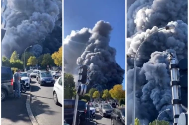 GORELA NAJVEĆA PIJACA U PARIZU: Požar pod kontrolom, bez žrtava (VIDEO)