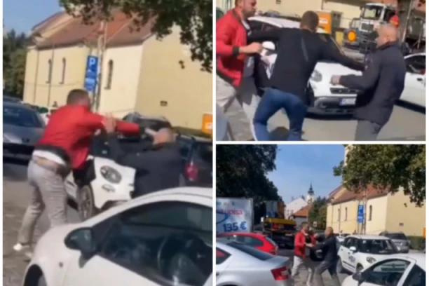 ŠORKA U ZEMUNU: Potukli se zbog parking mesta, SEVALE PESNICE! (VIDEO)