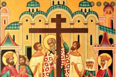 POKLON SVIM ČITAOCIMA! Samo uz Srpski telegraf ikona Krstovdan u zlatotisku