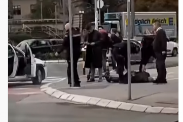 DRAMA ISPRED ''HAJATA'': Policija savatala razbojnika, on NEPOMIČAN leži na zemlji! (VIDEO)