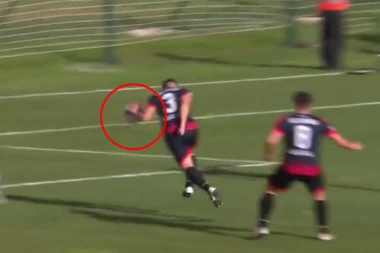 ZVEZDA OŠTEĆENA ZA PENAL: Sudija nije video IGRANJE RUKOM fudbalera Mačve u Šapcu (VIDEO)