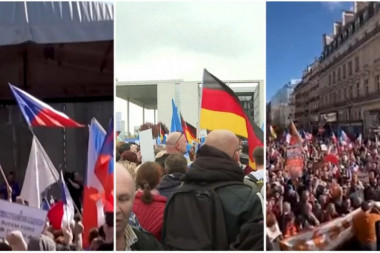 EVROPA BURE BARUTA! "Gore" prestonice širom Starog kontinenta: MASOVNI PROTESTI U PARIZU, PRAGU, BERLINU... (FOTO, VIDEO)