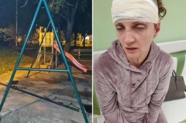 DRAMA U RESNIKU! Ženi dok je ljuljala dete metalna konstrucija pala na glavu (FOTO)