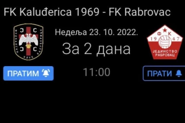 KALUĐERICA NE NAMERAVA DA STANE: Rabrovac sledeći testira lidera Prve Beogradske lige! (FOTO)