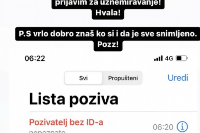 Dalila Dragojević dobija svako veče pozive sa nepoznatog broja