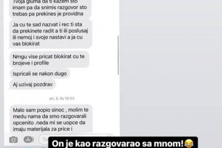 Dalia Dragojević javno pokazala poruke od Cara