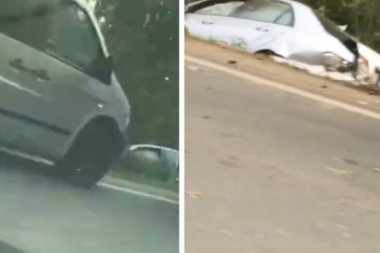 HOROR NA IBARSKOJ MAGISTRALI: : Automobil kod Lipovice sleteo sa puta (VIDEO)