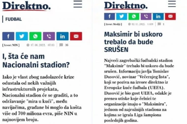 TAJKUNSKI LICEMERI: Kad Plenković ruši "Maksimir" da bi sagradio novi stadion to je za pohvalu, kad Vučić gradi - Ne treba nam