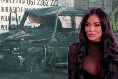 STRAVIČAN PRIZOR! Automobil Tamare Đurić SMRSKAN, pukla na njega 120.000 evra, a od njega nije ostalo NIŠTA, evo kako izgleda!