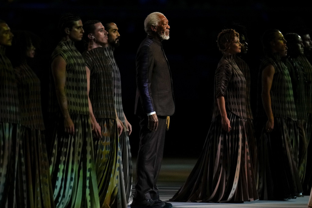 Morgan Friman na ceremoniji otvaranja Svetskog prvenstva