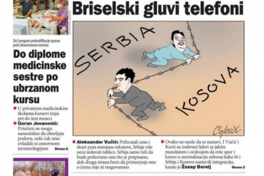 MRŽNJA PREMA VUČIĆU JAČA I OD ISTINE: Skandalozna karikatura na naslovnoj strani lista Danas