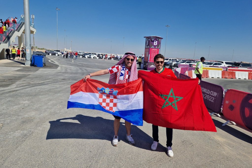 Atmosfera pred meč Maroko - Hrvatska