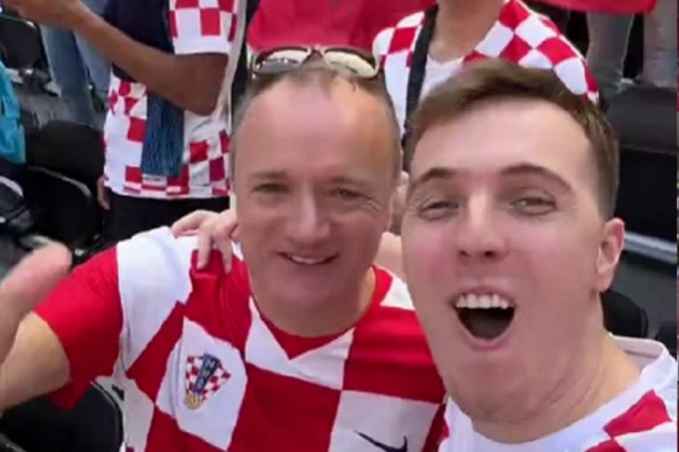 Srbin u DRESU HRVATSKE na tribinama u Kataru! (VIDEO)