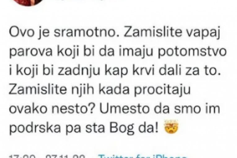 Seka Aleksić na Tviteru