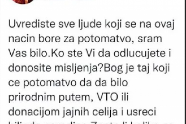 Seka Aleksić o vantelesnoj oplodnji