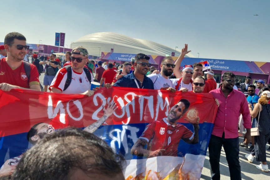 Navijači Srbije pred meč protiv Kameruna