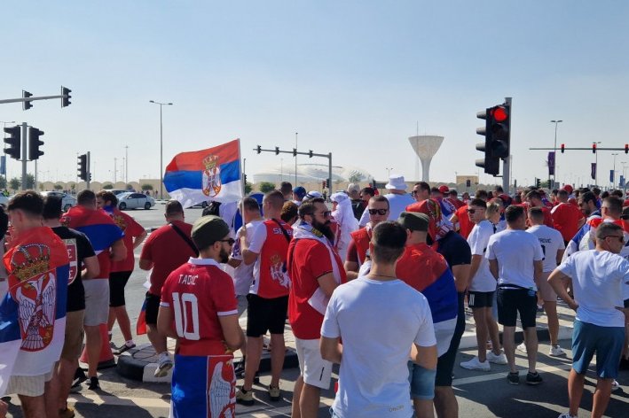 Navijači Srbije pred meč protiv Kameruna