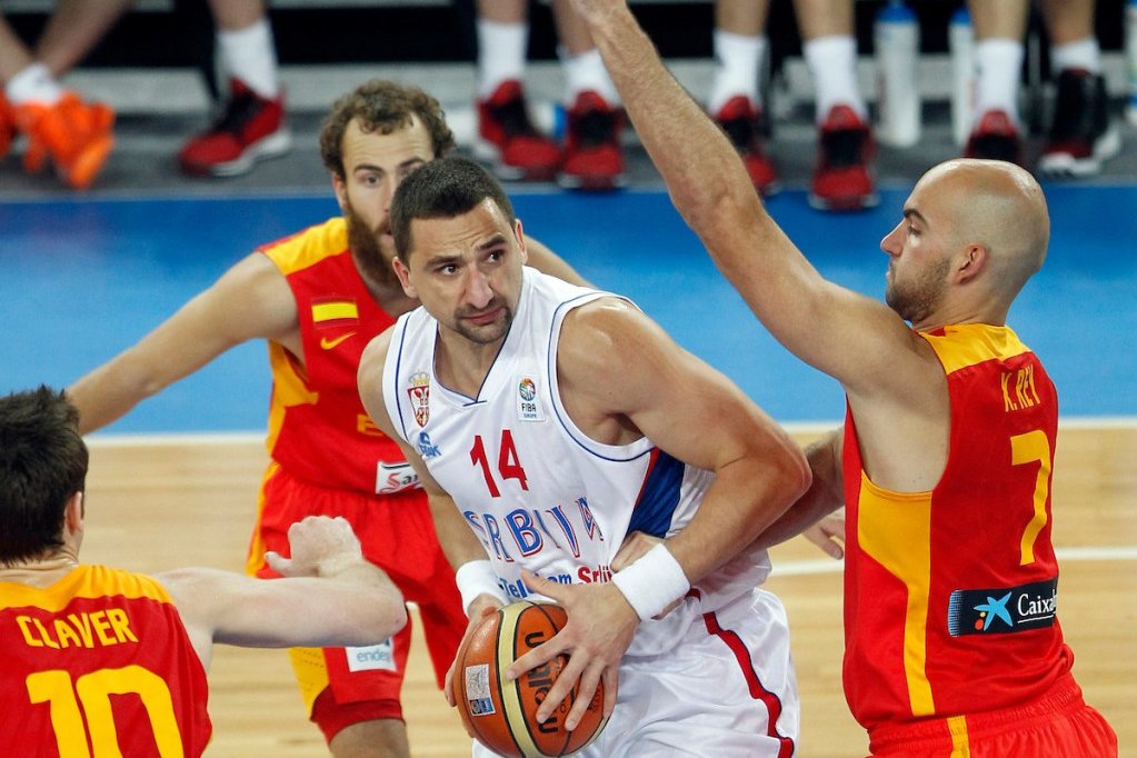 Detalj sa meča Španija - Srbija