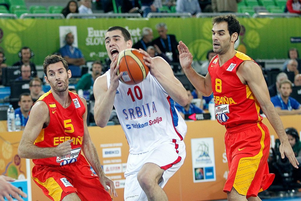 Detalj sa meča Španija - Srbija