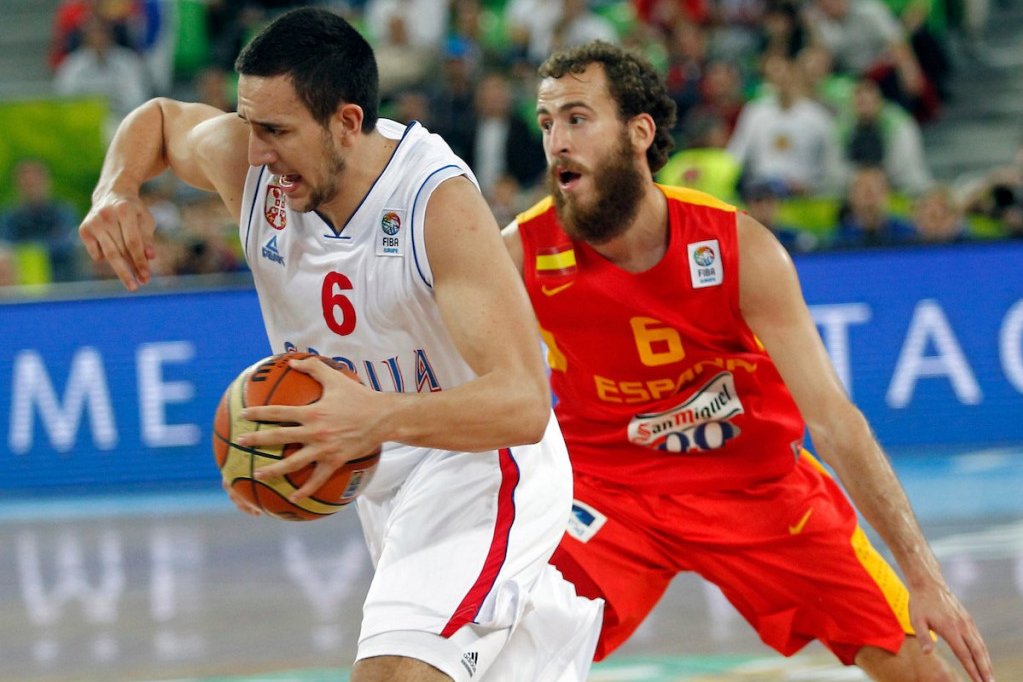 Detalj sa meča Španija - Srbija