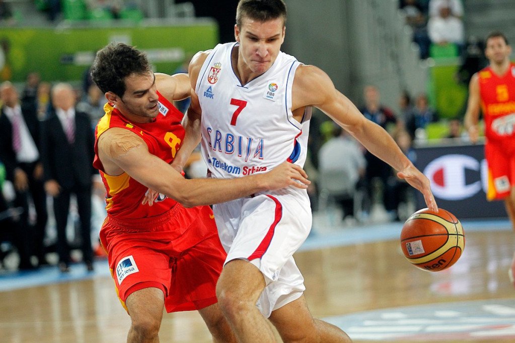 Detalj sa meča Španija - Srbija