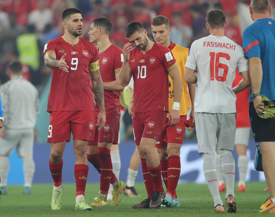 Fudbaleri Srbije posle poraza od Švajcarske