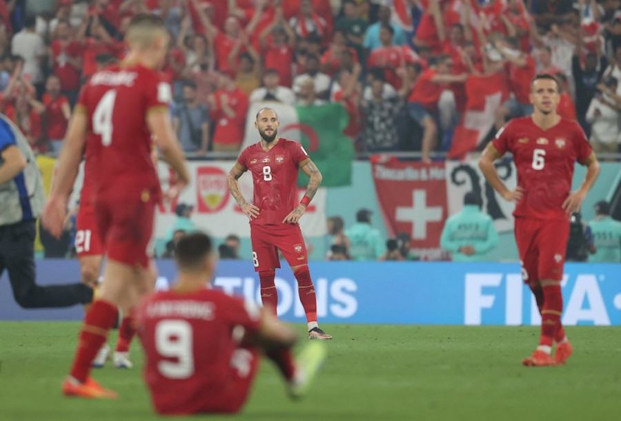 Fudbaleri Srbije posle poraza od Švajcarske