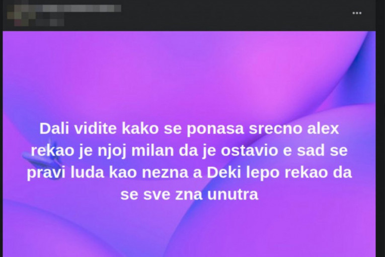 Dejan Dragojević i Aleksandra NIkolić raskid