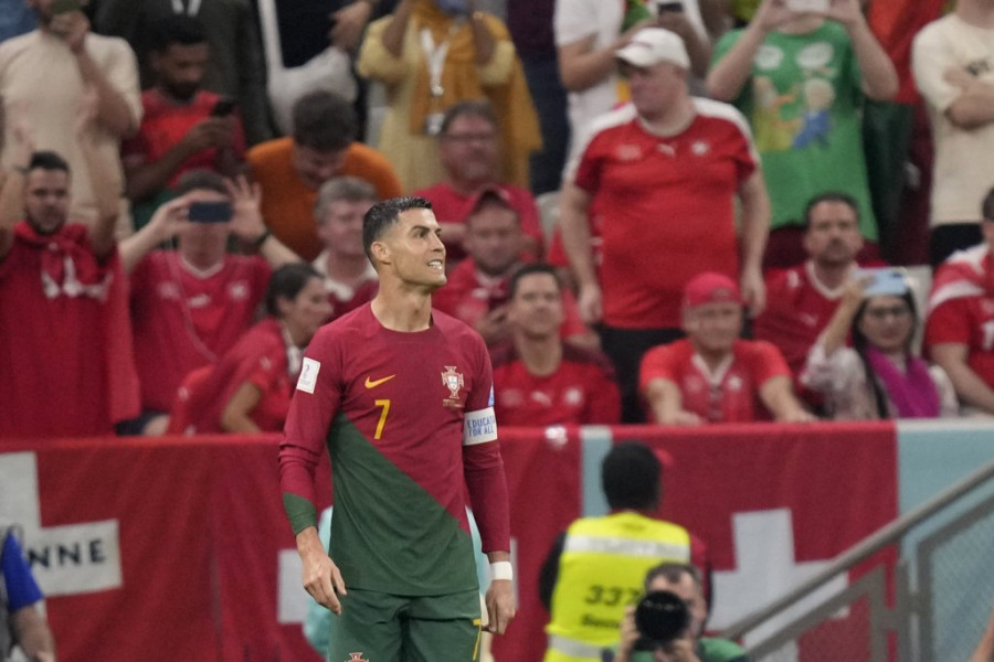 Kristijano Ronaldo na utakmici Portugal - Švajcarska