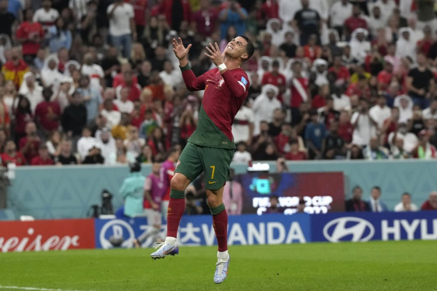 Kristijano Ronaldo na utakmici Portugal - Švajcarska