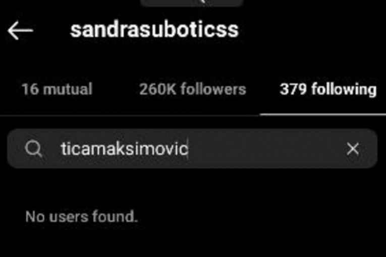 Tijana Ajfon i Sandra Subotić se više ne prate na Instagramu