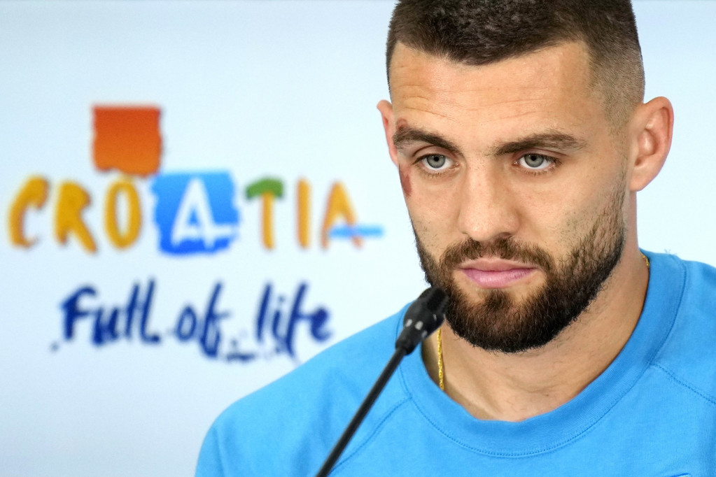 Mateo Kovačić na konferenciji za medije pred Brazil