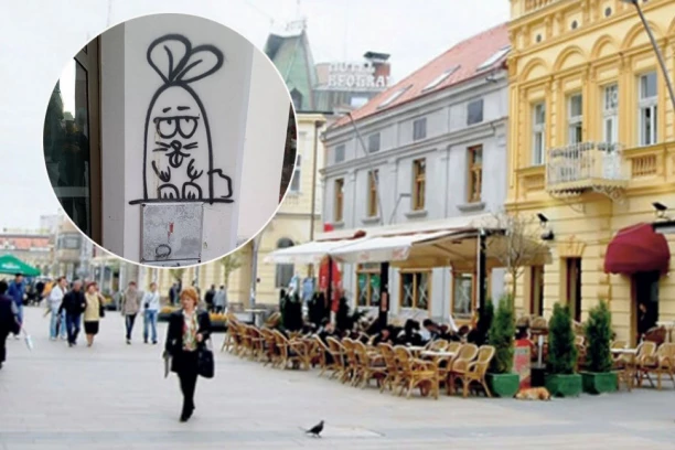 ZAŠTO ČAČAK OPSEDA NAMRGOĐENI ZEKA?! Na svakom drugom zidu isti grafit, niko ne zna šta predstavlja, niti ko ga crta - ali postoji teorija (FOTO)