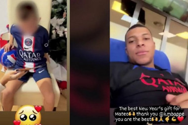 PREDIVNA SCENA! Mbape čestitao rođendan sinu fudbalera Partizana, emotivna reakcija koja pogaađa pravo u srce! (VIDEO)