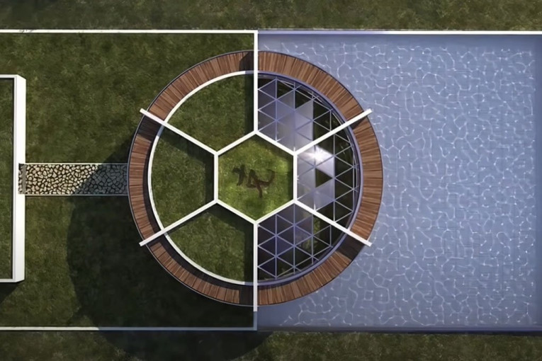 Mesijeva kuća snimana odozgo