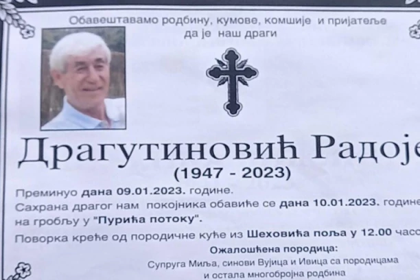 PORODICA DRAGUTINOVIĆ ZAVIJENA U CRNO! Evo kada će biti održana sahrana oca poznatog fudbalera (FOTO)