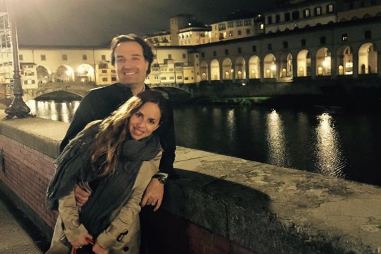 Ana Volš sa suprugom