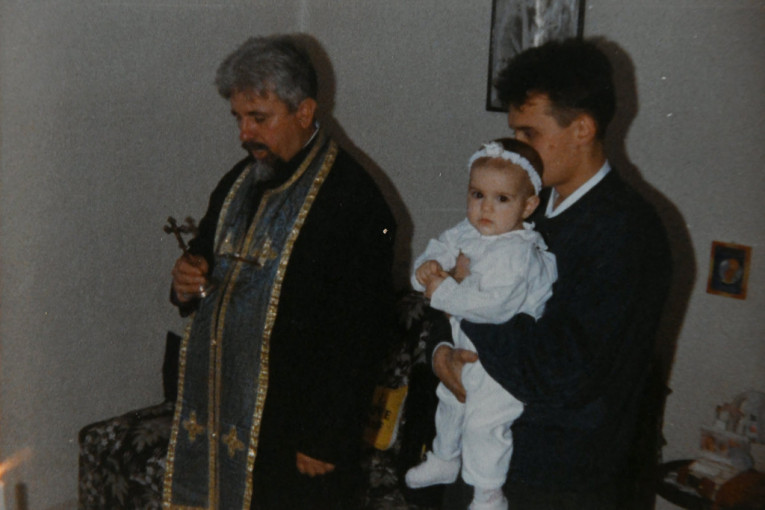 Jovana Ljubisavljević na krštenju
