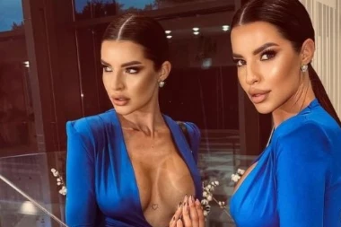 SVI SU GLEDALI U NJENE TANGE: Ana Rajković sa tribina u provokativnom izdanju bodrila supruga (FOTO)