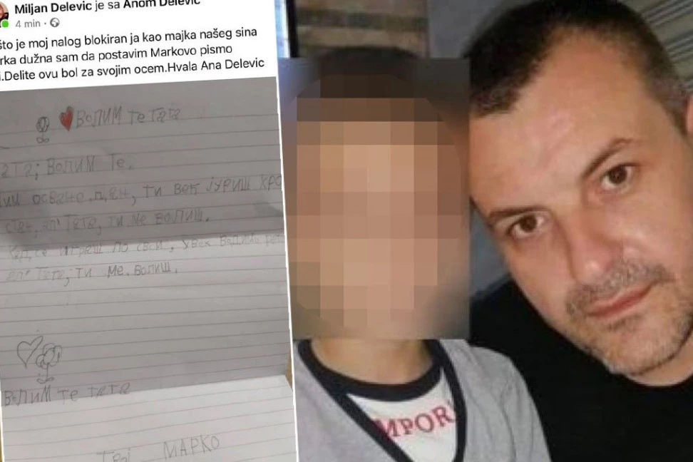 KAD SE IGRAŠ PO SVOM UVEK VODIMO RAT, AL' TATA TI ME VOLIŠ: Potresno pismo Miljanovog sina ranjenom ocu tera suze na oči (FOTO)