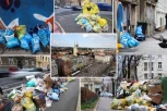 ZAGREB SE GUŠI U SMEĆU! Otpad prekrio ulice hrvatske prestonice: Radnici štrajkuju, traže povećanje plata (FOTO)