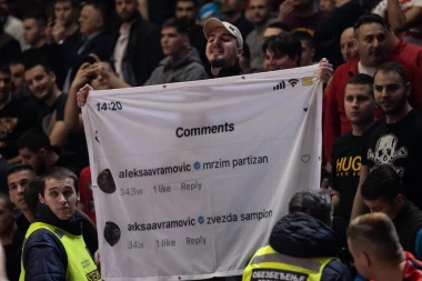 MRZIM PARTIZAN, ZVEZDA ŠAMPION: Osvanuo transparent sa komentarima Alekse Avramovića