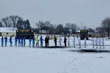 NEKADAŠNJI SUPERLIGAŠ PROKLIZAO NA SNEGU: Sloga iz Erdevika nije imala milosti - Volarević het-trikom demolirao Bačku! (FOTO GALERIJA)