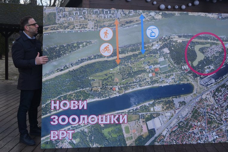 Mapa budućeg Beo zoo vrta na Adi Safari